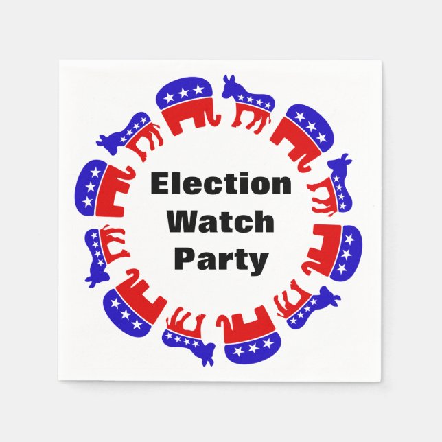 Election Watch Party Napkins (Front)