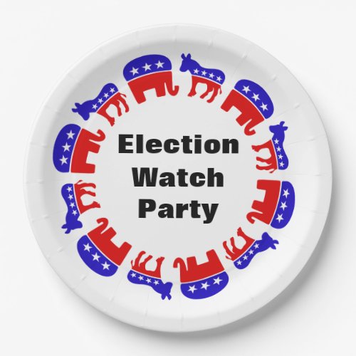 Election Watch Party Paper Plates