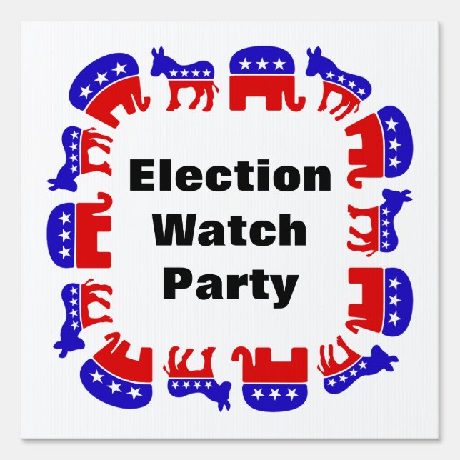 Election Watch Party Sign (Front)