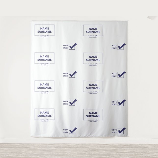 Election Year Democratic Vote Step Repeat Backdrop (Front)