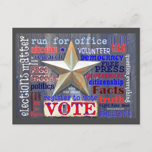 Elections Matter _ Invitation to Vote With Me _  Postcard