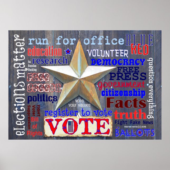 Elections Matter. Vote! WordArt™ Poster (Front)