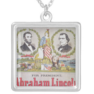 Electoral campaign poster for the Union Silver Plated Necklace