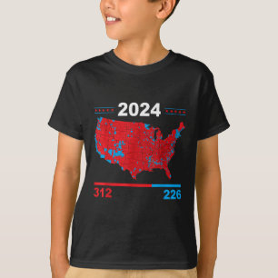 Electoral Map Trump 312 Red 2024 Election Results T-Shirt