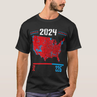 Electoral Map Trump 312 Red 2024 Election Results  T-Shirt