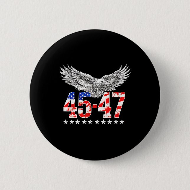 Electoral Map Trump Landslide Red Election Map 202 Button (Front)