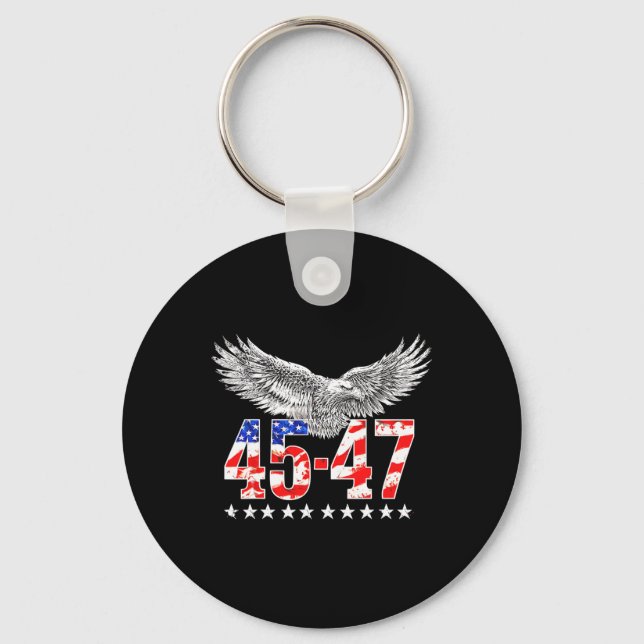 Electoral Map Trump Landslide Red Election Map 202 Keychain (Front)