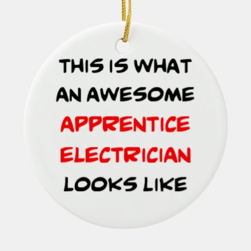 electrian apprentice awesome ceramic ornament