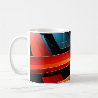 Electric Abstract Stripes Coffee Mug