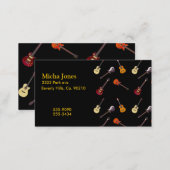 Electric & Acoustic Guitar Collage Business Card (Front/Back)