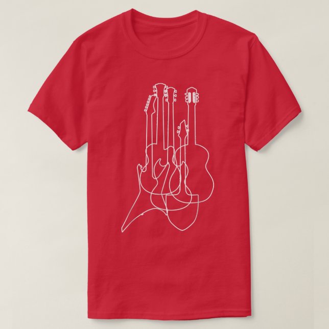 Electric Acoustic Guitars Classical Music Lover  T-Shirt (Design Front)