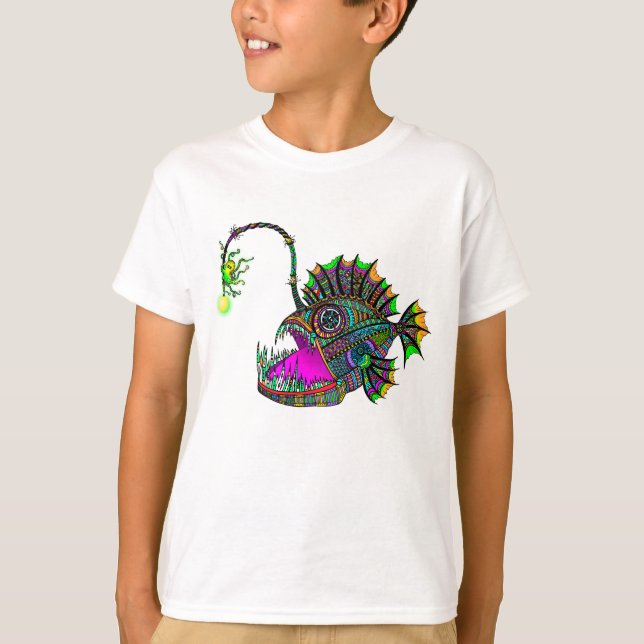 Electric Angler Fish Kids Tee (Front)
