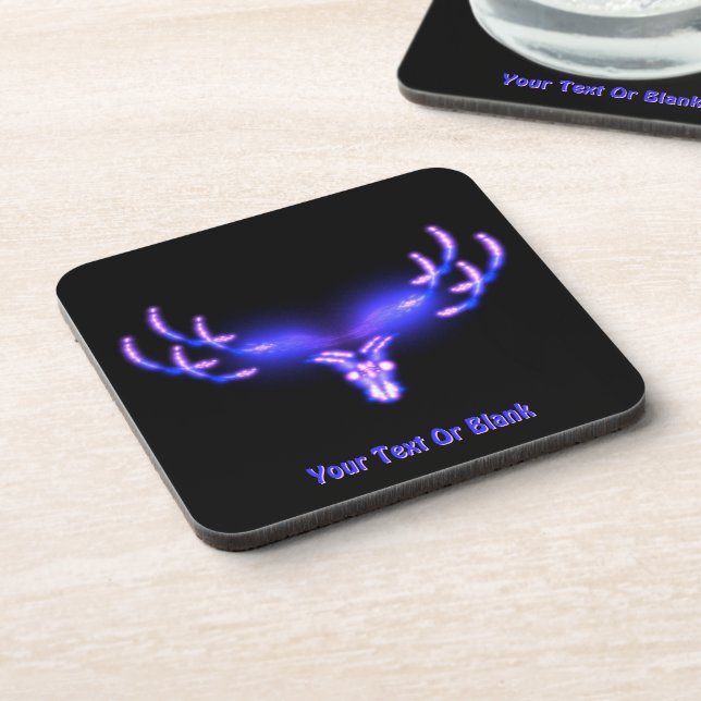 Electric Antlers Beverage Coaster (Left Side)