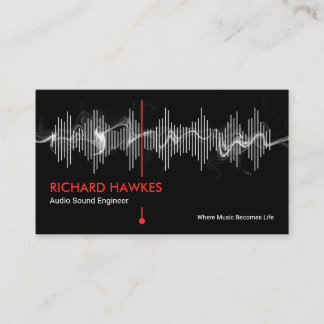 Electric Audio Sound Frequency Studio Engineer Business Card