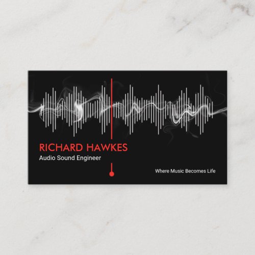 Electric Audio Sound Frequency Studio Engineer Business Card