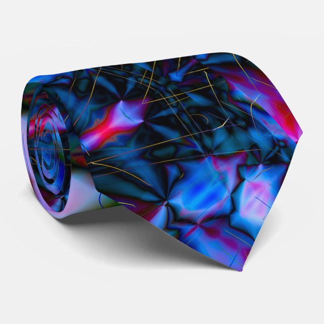 Electric Aurora Festive Neck Tie (Rolled)