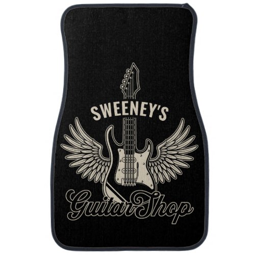 Electric Axe Wings ADD NAME Guitarist Guitar Shop Car Floor Mat