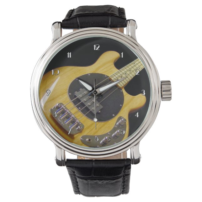 Electric Bass Guitar Wrist Watch (Front)