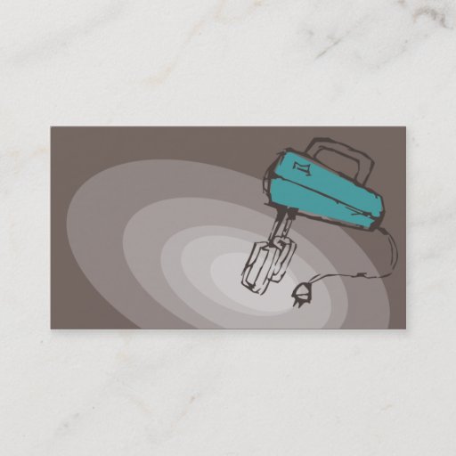 Customizable electric beaters mixer baking cooking business car business card template