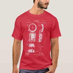 Electric bell patent 1893 fire Alarm and Fireman G T-Shirt