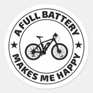 Electric Bicycle E-Bike Electric Bike Cycling Classic Round Sticker