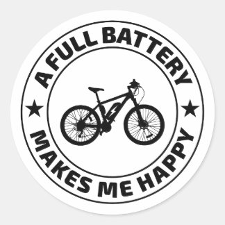 Electric Bicycle E-Bike Electric Bike Cycling Classic Round Sticker