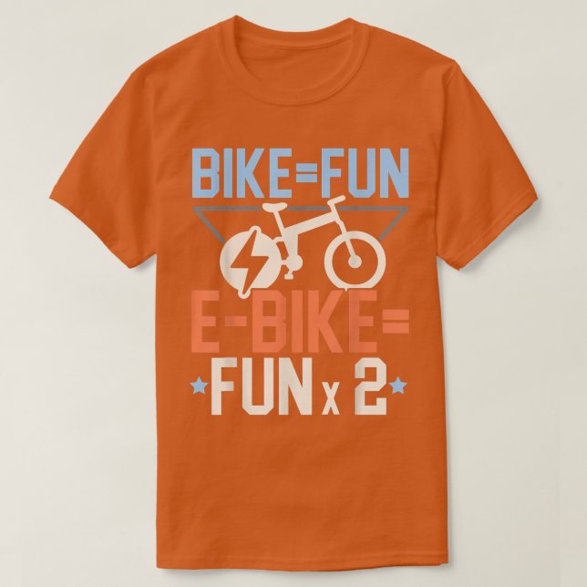 Electric Bicycle E-Bike Ride Bike Lover Bicycling  T-Shirt (Design Front)