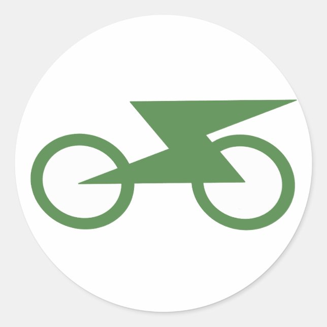 Electric Bike Classic Round Sticker (Front)