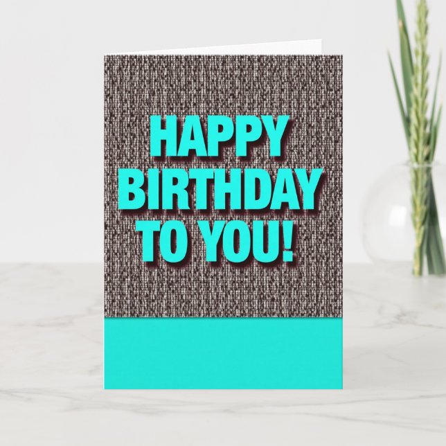 Electric Birthday Wishes Card (Front)