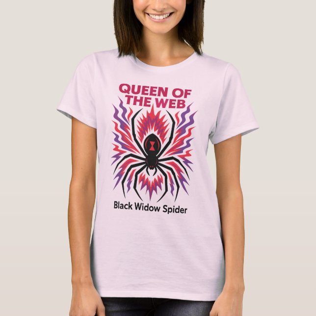 Electric Black Widow Spider T-Shirt (Front)