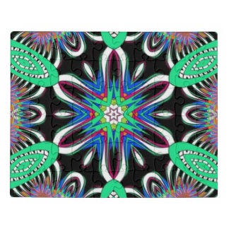 Electric Bloom Mandala Jigsaw Puzzle