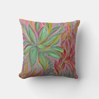 Electric Bloom Throw Pillow