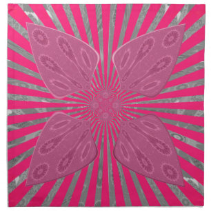 Electric Bloom Wings: A Vividly Edgy & Beautiful Cloth Napkin
