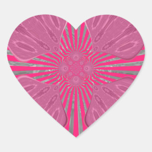 Electric Bloom Wings: A Vividly Edgy & Beautiful Heart Sticker