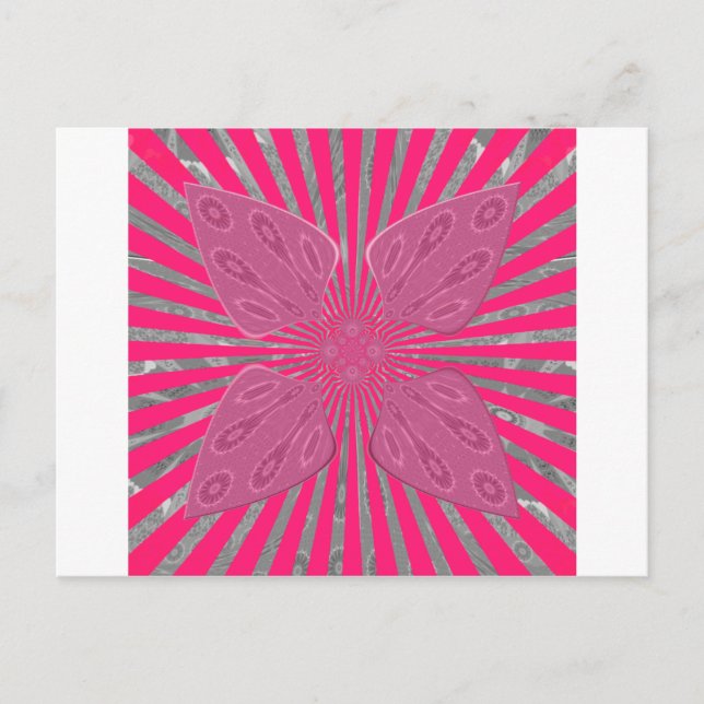 Electric Bloom Wings: A Vividly Edgy & Beautiful Postcard (Front)