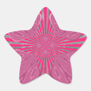 Electric Bloom Wings: A Vividly Edgy & Beautiful Star Sticker