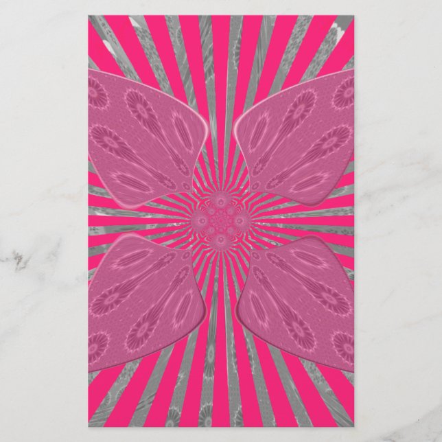 Electric Bloom Wings: A Vividly Edgy & Beautiful Stationery (Front)