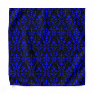 Electric Blue Acanthus Wedding Pocket Square Bandana