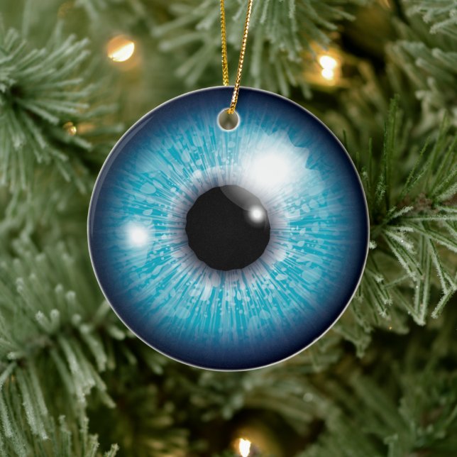 Electric Blue All-Seeing Eye Ornament (Tree)