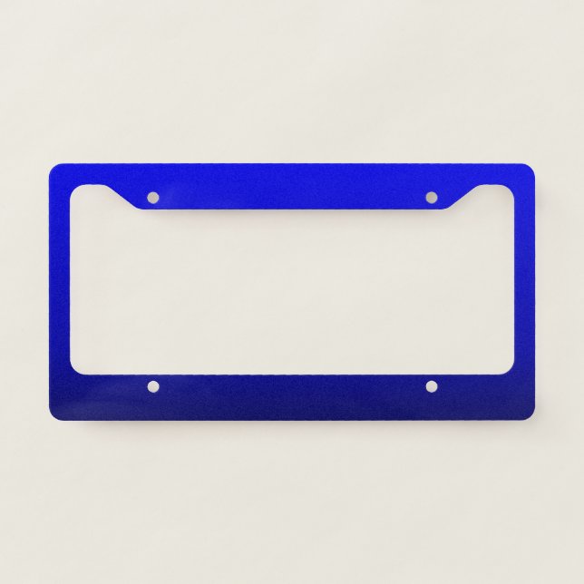 Electric Blue and Black License Plate Frame (Front)