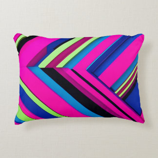 Electric Blue and Pink Accent Pillow