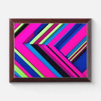  Electric Blue and Pink Award Plaque