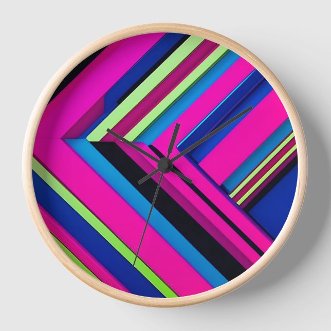  Electric Blue and Pink Clock (Front)