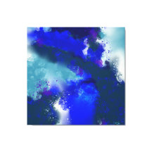Electric Blue - Blue White Purple Abstract Art