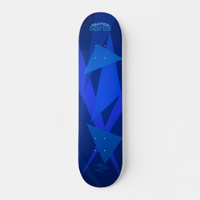 Electric Blue Brattle Bored Skateboard Deck (Front)