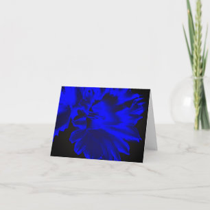 Electric Blue Daffodil Flower Note Card