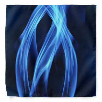 Electric Blue Flame Flow - Abstract Ethereal Fire Bandana