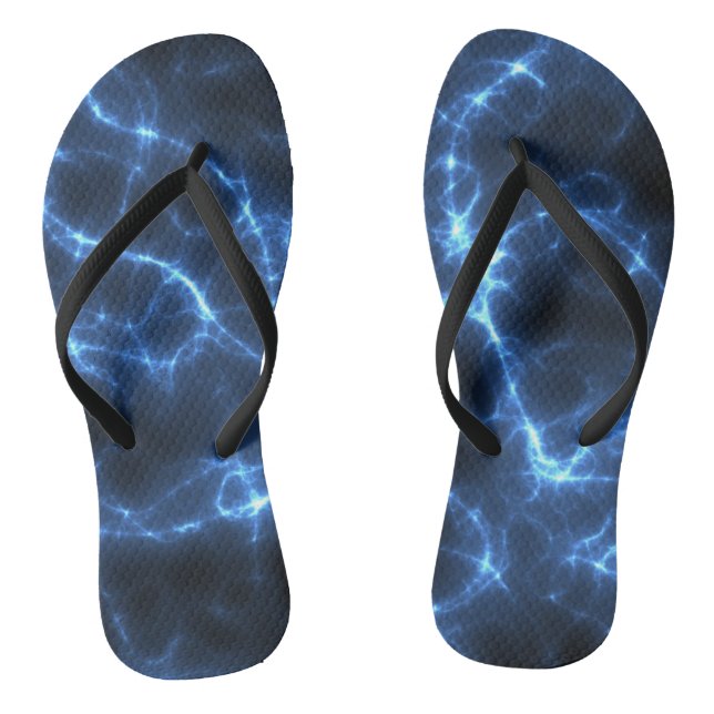 Electric blue flip flops (Footbed)