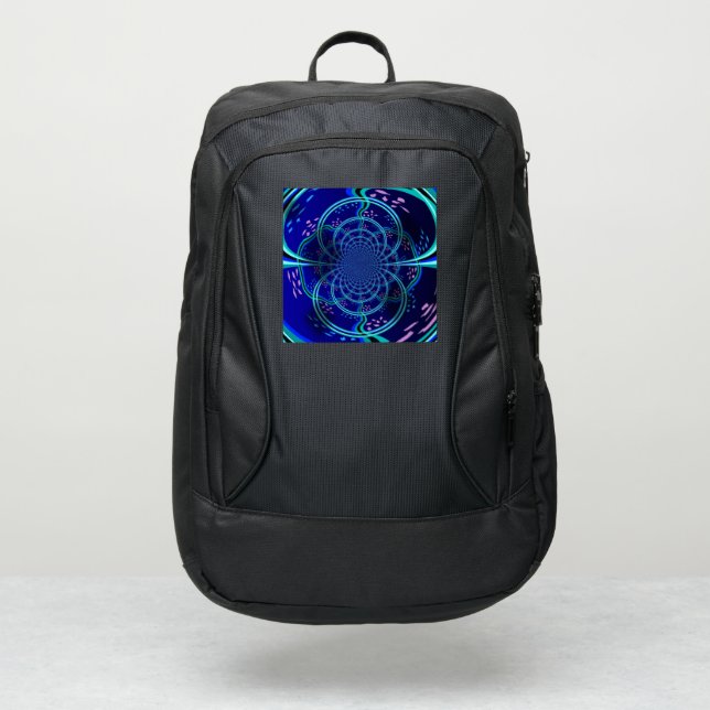 Electric Blue Fractal Design Port Authority® Backpack (Front)