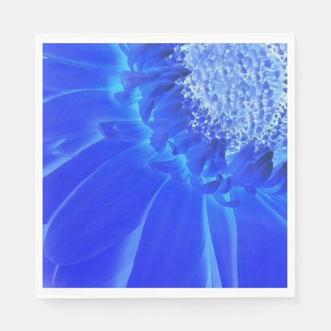 electric blue gerbera napkins (Front)